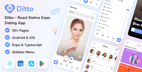 Ditto - React Native Expo Dating Mobile App Template